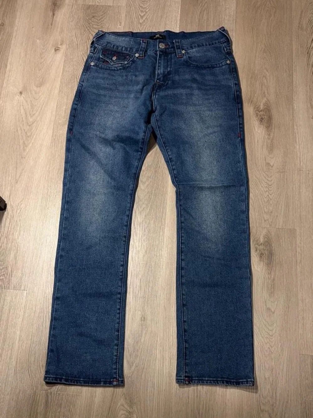 True Religion Men’s Straight Jeans in Dark Blue